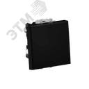 Avanti Выключатель двухполюсный одноклавишный модульный, , Черный матовый, 2 модуля