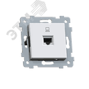 Аксиома  механизм розетки RJ45  скрытой установки РК1-458, белый