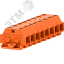 Клемма TB 2-2 с бок. подключ. с фиксирующим фланцем, оранжевая