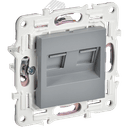 SKANDY Розетка компьютерная двойная RJ45 кат.5E SK-K03Gr серый IEK