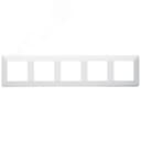 Valena LIFE Рамка 5 постов белая универсальная Legrand Euro