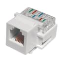 Вставка Keystone Jack, RJ-12(6P6C), IDC(Toolless) Hyperline KJ1-6P6C-C2-90-WH
