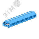 Клемма TB 2-2 с бок. подключ. с защелк. ножками, сечение 1,5 мм. кв., синяя