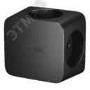 Разветвитель электрический (четверник, куб) АМ 16-4, 16А, черный Росэл