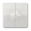 Клавиши для сдвоенных выключателей и кнопок светло-серые