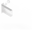 Консоль 115х40 основание 200 облегченная П-образная