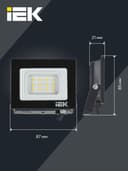 Прожектор светодиодный СДО 06-10 6500К IP65 черн. IEK LPDO601-10-65-K02