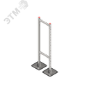 Опорная конструкция для горизонтальных прямоугольных воздуховодов и металлических лотков кабеленесущих систем TECHNORAPTOR STEELFOOT 350х1500 HD КМ-профиль