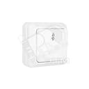 Выключатель проходной одноклавишный наружный Олимп 10А белый