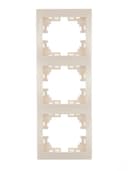 Рамка 3-м Mira вертикал. крем. LEZARD 701-0300-153