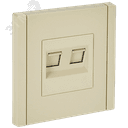 FORTE&PIANO Розетка двойная RJ11+RJ45 кат.5E FP435 ваниль IEK