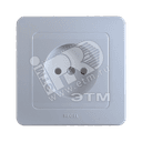 Розетка скрытая со шторками белая