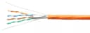 Кабель Cabeus STP-4P-Cat.6a-SOLID-IN-LSZH (U/FTP, CAT.6A, LSZH, 305 м, оранжевый) (7197c)