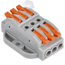 Строительно-монтажная клемма СМК 222-4133P проходная с площадкой (50шт/упак) IEK