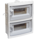 Щит распределительный встраиваемый с 0 шиной 16М пластиковый белый прозрачная дверь