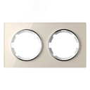 Рамка горизонтальная стеклянная двойная, цвет бежевый 2234930 ССТ