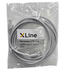 Патчкорд UTP 3 м, CAT5е, серый, литой, LSZH X-Line