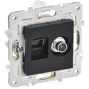 SKANDY Розетка двойная TV+RJ45 кат.5E SK-A14Bl черный IEK