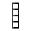 Рамка 4-я для горизонтальной/вертикальной установки Серия- AFlow Материал- термопласт. Цвет- черный