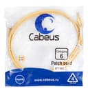 Патч-корд UTP, категория 6, 1.5 м, неэкранированный, желтый Cabeus PC-UTP-RJ45-Cat.6-1.5m-YL