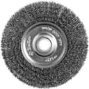 Щетка дисковая для точильно-шлифовального станка, витая стальная проволока 0,3мм, 125х12,7мм "Профессионал".
