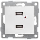 Розетка USB Bravo, механизм, двойной, жемчуг