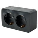 Розетка двухместная с/з 250В 10А серия София черный STEKKER