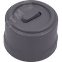 Выключатель Лизетта 1-кл., пластик, цвет Титан (клавишный)