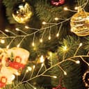 Светодиодная гирлянда Кластер на проволоке Feron CL584 линейная 400 LED 12м 2700К c питанием от сети 230V прозрачный шнур 51447