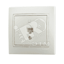 MIRA Розетка компьютерная RJ45x1 бежевая Lezard