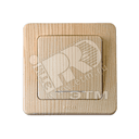 Переключатель одноклавишный скрытый с индикацией сосна 16А