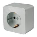 Розетка одноместная с/з 250В 10А серия София серебро STEKKER FERON