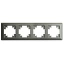 Рамка STEKKER PFR00700406 4местная серия Катрин графит 39810