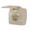 Демет Розетка с/з с крышкой крем