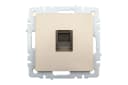 Розетка компьютерная СП RJ45 кат.5E BRITE РК10-БрШ механизм шампань IEK BR-K10-1-K37