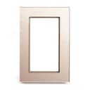 Рамка 2-местная (без перемычки), Катрин, шампань Stekker