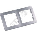 MASTER Рамка на 2 поста, серебро