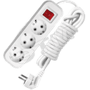 Удлинитель бытовой 3х3м с заземлением с выключателем 10А S-303 9631986 Универсал