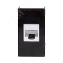 Розетка RJ-45 категория 5E Viva 1 модуль черная