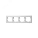 VESNA  Рамка 4-ая горизонтальная б/вст белая