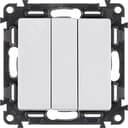 Valena LIFE Выключатель трехклавишный 10АХ 250В с лицевой панелью Винтовые зажимы Белый 752403 Legrand Euro