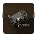 Крышка ударопрочная откидная ударопрочная для штекерных розеток коричневая JUNG