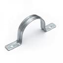 Скоба металлическая двухлапковая усиленная противопожарная СМДУ d48-50 мм отв. d 6,5 мм (50 шт/уп)