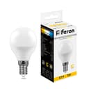 Лампа светодиодная Feron LB95 Шарик E14 7W 2700K 25478