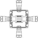 Взрывозащищенная клеммная коробка из полиэстера TBE-P-03 -(6xCBC.2) -1x6018ANP22BKM2SB(A) - 1x6018ANP22BKM2SB(B) - 1x6018ANP22BKM2SB(C) -1x6018ANP22BKM2SB(D)1Ex e IIC Т5 Gb /Ex tb IIIC T95°C Db