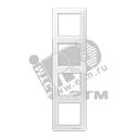 Рамка 4 поста белая JUNG