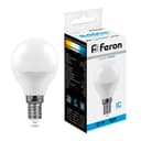 Лампа светодиодная Feron LB550 Шарик E14 9W 6400K 25803