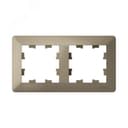 ATLASDESIGN AIR 2-постовая РАМКА, ШАМПАНЬ/дымчатый черный Systeme Electric