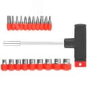 Отвертка Т-образная, 10 CrV бит и 9 головок FIT