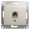 GLOSSA розетка компьютерная RJ45 кат.5E механизм молочный Systeme Electric